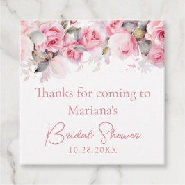 Etiquetas Para Lembrancinhas Pink Roses Floral Bridal Shower