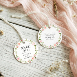 Etiquetas Para Lembrancinhas Pink Watercolor Floral Garden Girl Baby Shower