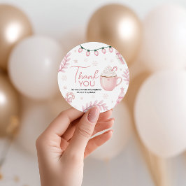 Etiquetas Para Lembrancinhas Pink Winter Baby Shower Favor Tag