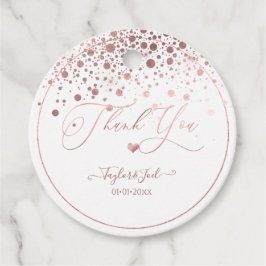 Etiquetas Para Lembrancinhas PixDezines Dazzled Falso Confete Dourado Rosa + Co