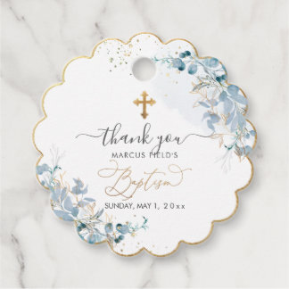 Etiquetas Para Lembrancinhas PixDezines H2 Goma Azul Dusta Eucalyptus Baptism