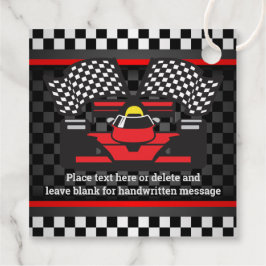 Etiquetas Para Lembrancinhas Placa de Design com Verificação de Carro Vermelho