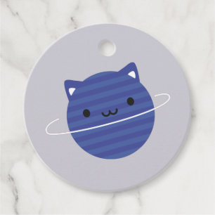 Etiquetas Para Lembrancinhas Planeta Gato Kawaii no Espaço