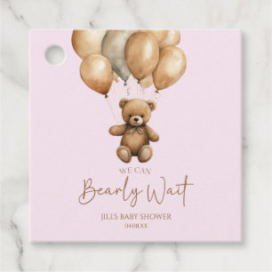 Etiquetas Para Lembrancinhas Podemos Esperar Boho Teddy Bear Chá de fraldas