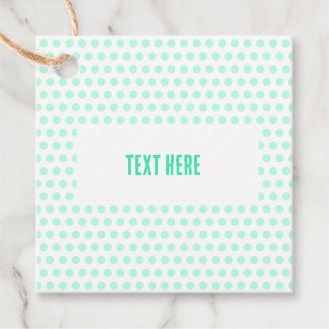 Etiquetas Para Lembrancinhas Pontos Verdes Claros (Frente)