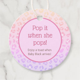 Etiquetas Para Lembrancinhas Pop De Leopardo Arco-Íris Quando Ela Pop