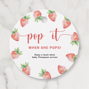 Etiquetas Para Lembrancinhas Pop de morango quando ela pop