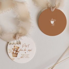Etiquetas Para Lembrancinhas Pop do urso de pelúcia quando pop chá de fraldas