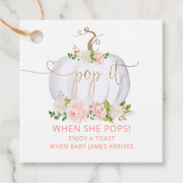 Etiquetas Para Lembrancinhas Pop it quando ela estourar rosa dourado abóbora