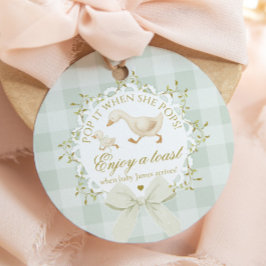 Etiquetas Para Lembrancinhas Pop it when she Pops Silly Goose Sage Baby shower