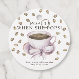 Etiquetas Para Lembrancinhas Pop quando ela pop! Chá de fraldas de arco de café