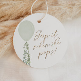 Etiquetas Para Lembrancinhas Pop Quando Pop O Chá de fraldas Do Balão