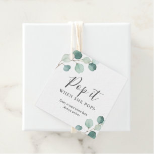 Etiquetas Para Lembrancinhas Pop Quando Pop O Chá de fraldas Eucalyptus