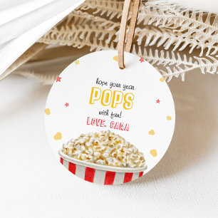 Etiquetas Para Lembrancinhas Popcorn Bem-vindo de volta às Marcas de Favor Redo