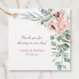 Etiquetas Para Lembrancinhas Pópias de Marfim rosa-pinceladas Presente de Casam