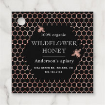 pote de mel de rosa de ouro metálico