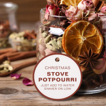 Pote de Potpourri de Natal Rústico para Fogão