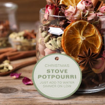 Pote de Potpourri de Natal Rústico para Fogão