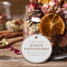 Pote de Potpourri de Natal Rústico para Fogão