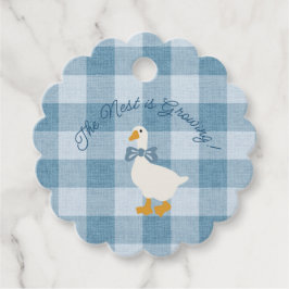Etiquetas Para Lembrancinhas Powder Blue Gingham Goose The Nest Is Growing