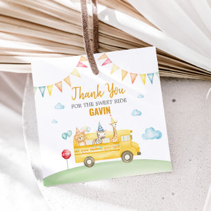 Etiquetas Para Lembrancinhas Praça da Festa de aniversário do ônibus escolar am