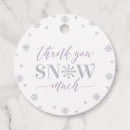 Etiquetas Para Lembrancinhas Prata e Púrpura Festa Wonderland de inverno Obriga