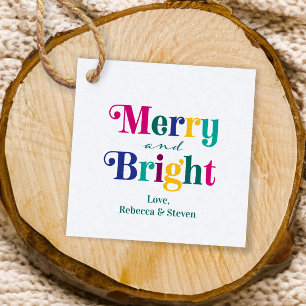 Etiquetas Para Lembrancinhas Presente Colorido de Natal Alegre e Brilhante