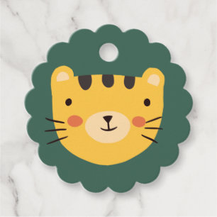 Etiquetas Para Lembrancinhas Presente de Aniversário Bonito Tiger