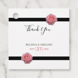 Etiquetas Para Lembrancinhas Presente de Casamento de Fita Negra Rosa Rosa Rosa