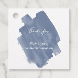 Etiquetas Para Lembrancinhas Presente de Casamento Dusty Blue Watercolor