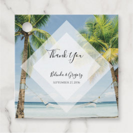 Etiquetas Para Lembrancinhas Presente de Casamento na Praia de Palmeiras Tropic