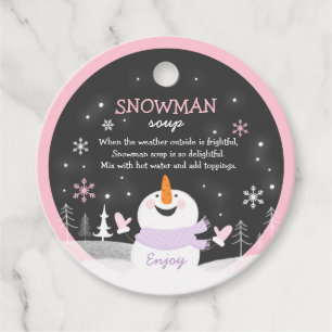 Etiquetas Para Lembrancinhas Presente de chocolate quente de snowman para a sop
