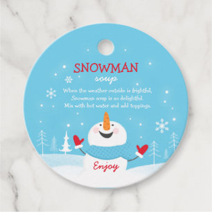 Etiquetas Para Lembrancinhas Presente de chocolate quente de snowman para a sop