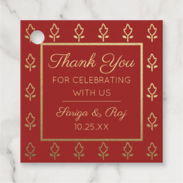 Etiquetas Para Lembrancinhas Presente de devolução do casamento da flor Dourada