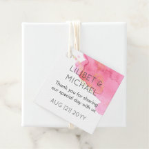 Presente de Favor do Casamento Moderno Dourado Ros