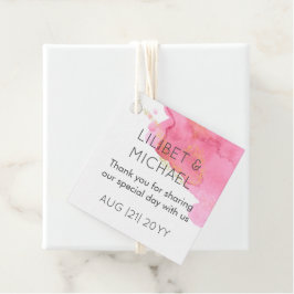 Etiquetas Para Lembrancinhas Presente de Favor do Casamento Moderno Dourado Ros