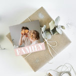 Etiquetas Para Lembrancinhas Presente de Foto da Família Rosa Moderno Pastel<br><div class="desc">Presente de Foto da Família Rosa Moderno Pastel</div>