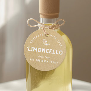 Etiquetas Para Lembrancinhas Presente de Limoncello Caseiro Kraft Vintage