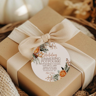 Etiquetas Para Lembrancinhas Presente de Natal de Potpourri de Fermentação de F