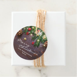Etiquetas Para Lembrancinhas Presente de Natal Rustic Country