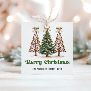 Etiquetas Para Lembrancinhas Presente Personalizado de Natal com Elegante Padrã