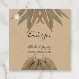 Etiquetas Para Lembrancinhas Presente Rustic Eucalyptus Leaf Wedding