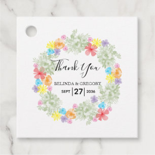 Etiquetas Para Lembrancinhas Presente Rustic Floral Wreath Wedding