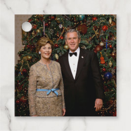 Etiquetas Para Lembrancinhas Presidente George Bush, Laura Casa Branca de Natal