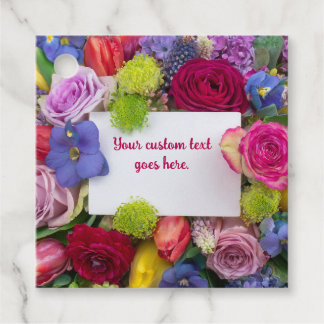 Etiquetas Para Lembrancinhas Pretty Floral Framed Roses Text Box Custom