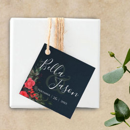 Etiquetas Para Lembrancinhas Pretty Peach Gray Floral Script Typography Wedding