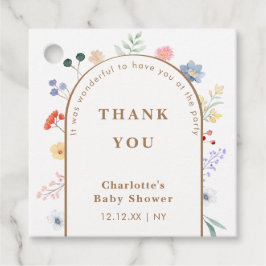 Etiquetas Para Lembrancinhas Primavera Boho Arch Wildflower Chá de fraldas