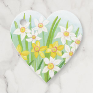Etiquetas Para Lembrancinhas Primavera Daffodils Marcas de Favor em Forma de Co