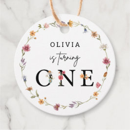 Etiquetas Para Lembrancinhas Primavera Wildflower First Festa de aniversário