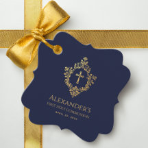 Primeira Comunhão Menino Azul Marinho Dourado Cris
